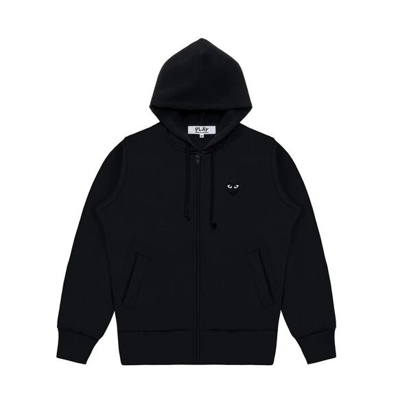 CDG Play Other - COMME DES GARCONS CDG PLAY BLACK HEART FULL ZIP BACK PRINT HOODIE SIZE XL